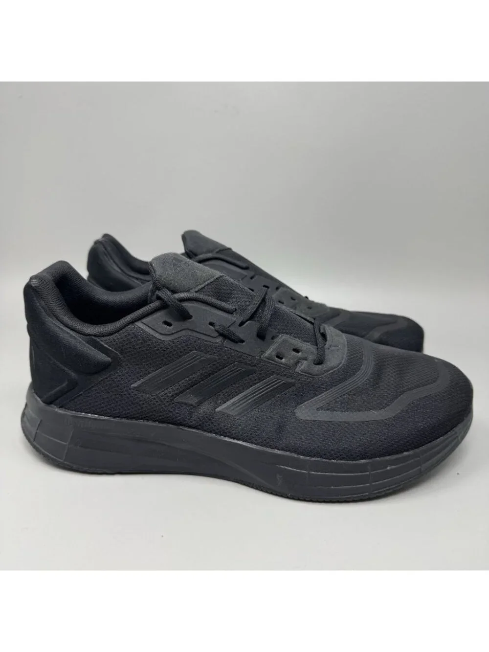 Adidas Duramo 10 Mens Size 11.5 Triple Black Athletic Running Shoes Sneakers